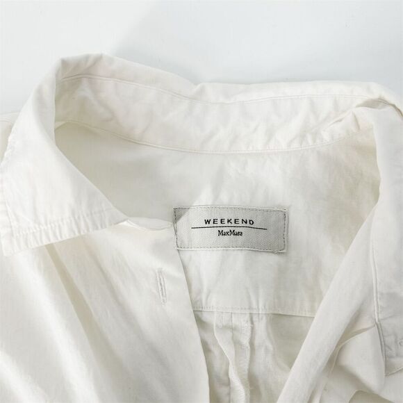 Max Mara Weekend Women's White Button Down Shirt Tunic Dress, size S - Picture 9 of 9